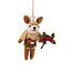 Filz Weihnachtshänger Hert Englisch Christmas beige