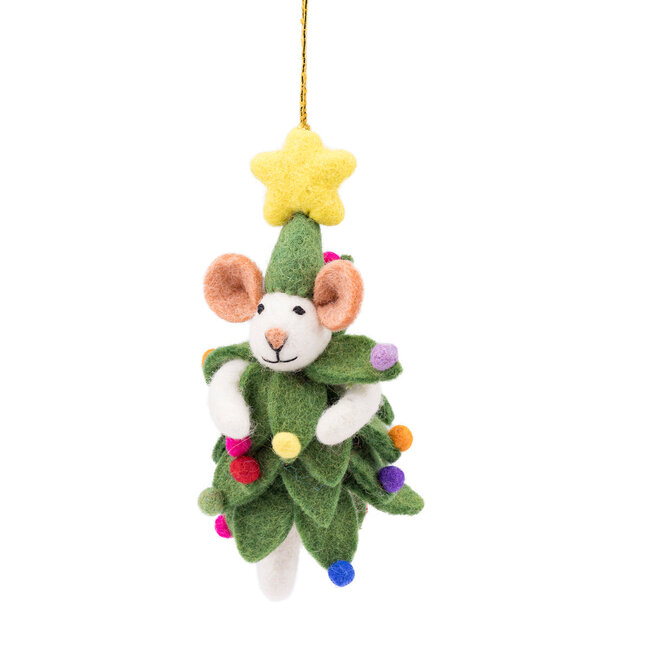 Filz Weihnachtshänger Muis Kerstboom