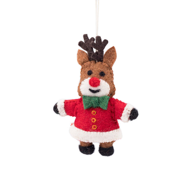 Felt Christmas Hanger Rendier Kerstman Jolly Christmas