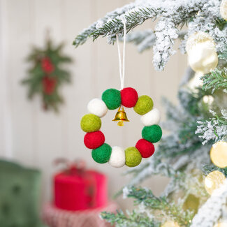 Sjaal met Verhaal Felt Christmas Hanger Krans Jolly Christmas small