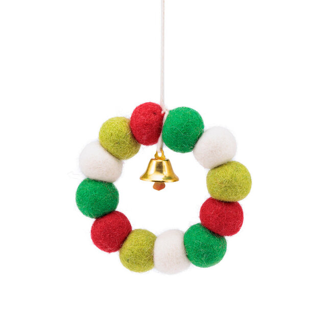 Felt Christmas Hanger Krans Jolly Christmas small