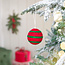 Sjaal met Verhaal Filz Weihnachtshänger Bal Streep Rood Jolly Christmas