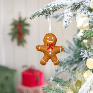 Sjaal met Verhaal Felt Christmas Hanger Gingerbread Poppetje