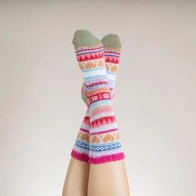 Socks Woolmix Multicoloured red
