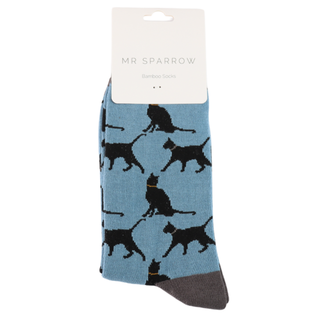 Männer-Socken Bamboo Lucky Cats denim