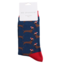 Mens Socks Bamboo Sausage Dog Santa navy