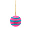Sjaal met Verhaal Felt Christmas Hanger Bal Streep Fuchsia Kitschmas