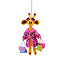 Filz Weihnachtshänger Giraffe Shopaholic roze