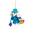 Felt Christmas Hanger Poedel Shopaholic turquoise