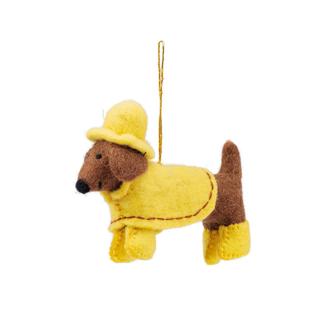 Felt Christmas Hanger Teckel Regenjas