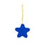 Sjaal met Verhaal Felt Christmas Hanger Ster Kitschmas blauw