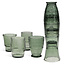 Stacking Glass Tumblers Green Fish (set of 4)