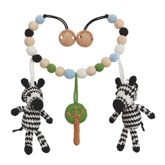 Sindibaba Kinderwagenkette Zebra Stripey (BIO)