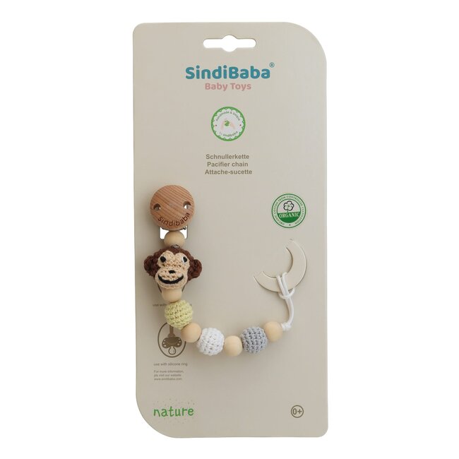 Pacifier chain Monkey Charlie (BIO)