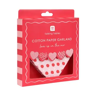Talking Tables Recycled Cotton Paper Heart Garland