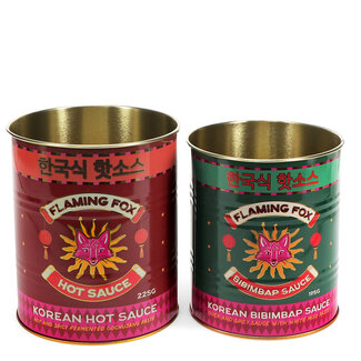 Rex London Storage Tins Flaming Fox Sauces Set of 2