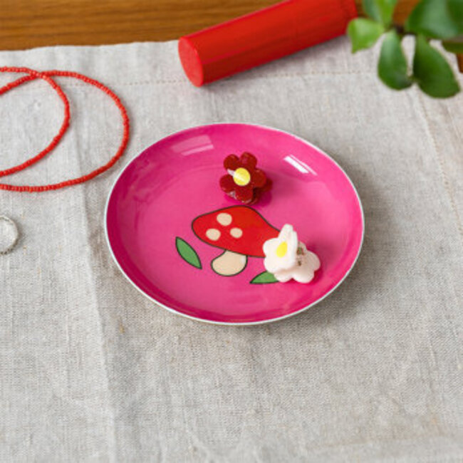 Trinket Dish Enamel Toadstool