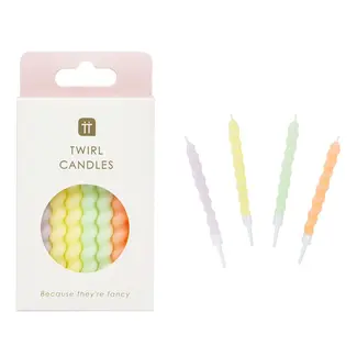 Talking Tables Birthday Candles Pastels Twirl