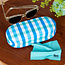 Glasses  Case Blue Gingham Large