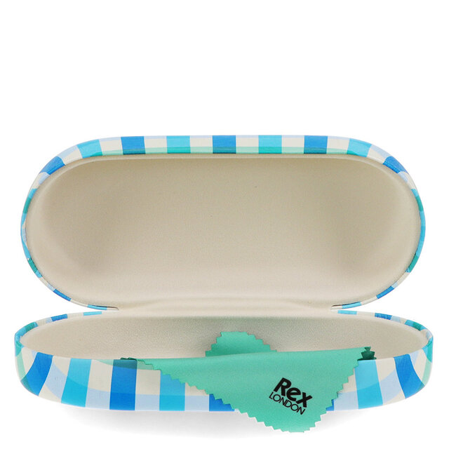 Glasses  Case Blue Gingham Large