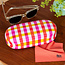 Glasses  Case Pink Gingham Large