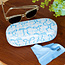 Glasses Case Blue Bows Large