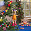 Sjaal met Verhaal Felt Christmas Hanger Giraffe Rollerskates oranje