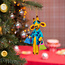 Sjaal met Verhaal Felt Christmas Hanger Giraffe Shopaholic turquoise