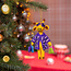Sjaal met Verhaal Felt Christmas Hanger Giraffe Shopaholic paars