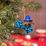 Sjaal met Verhaal Felt Christmas Hanger Teckel Panter turquoise