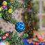 Felt Christmas Hanger Bal Panter turquoise