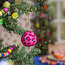 Felt Christmas Hanger Bal Panter roze