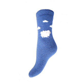 Gemjar Socken Wollmix Fluffy Sheep and Clouds blue