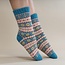 Socks Woolmix Scandi teal/fawn/yellow