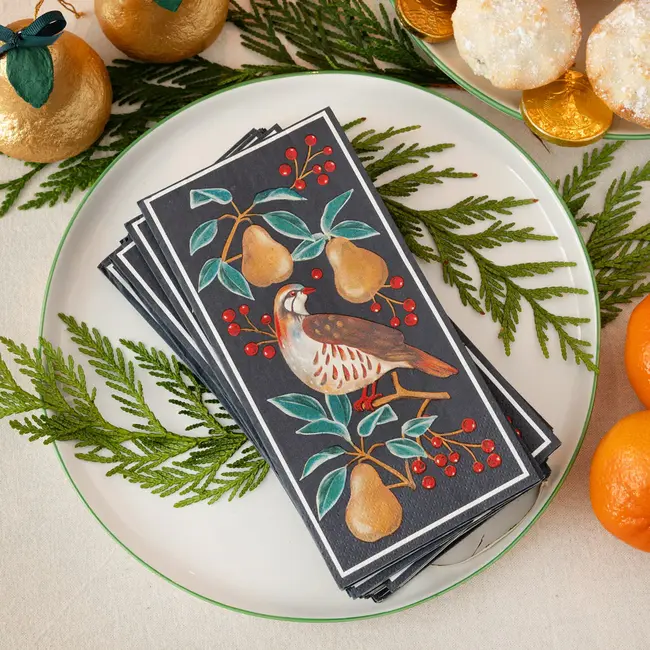 Paper Napkins Long Partridge 16-Pack