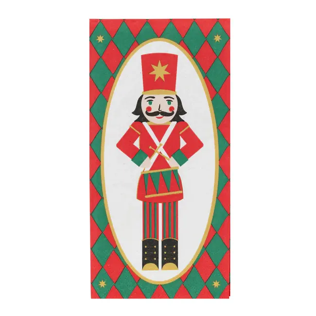 Papierservietten Long Nutcracker 16-Pack