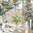 Sjaal met Verhaal Felt Christmas Hanger Ster Embroidery lichtgroen