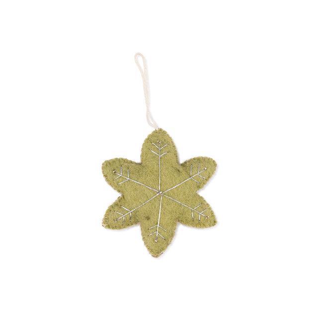 Felt Christmas Hanger Ster Winterwonderland lichtgroen