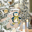Sjaal met Verhaal Felt Christmas Hanger Pinguin Op Schaatsen