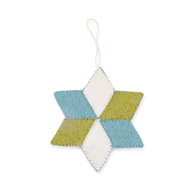 Felt Christmas Hanger Ster Winterwonderland Patchwork