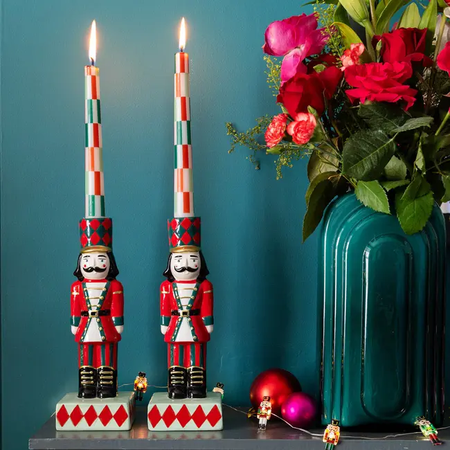 Candleholder Ceramic Nutcracker