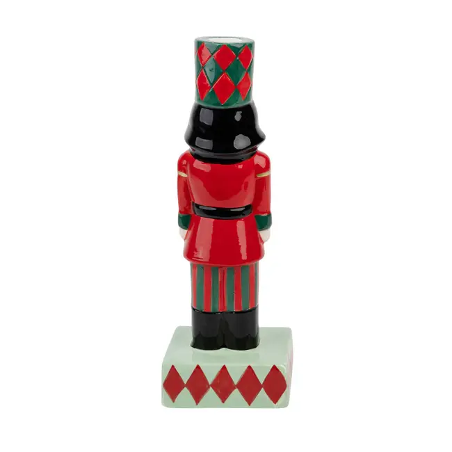 Candleholder Ceramic Nutcracker