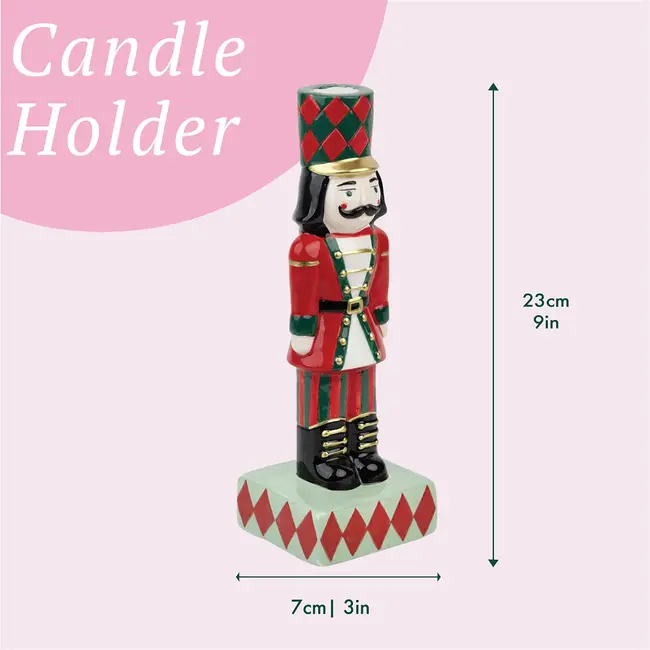 Candleholder Ceramic Nutcracker