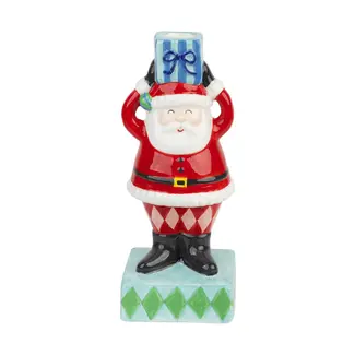 Talking Tables Candleholder Ceramic Santa