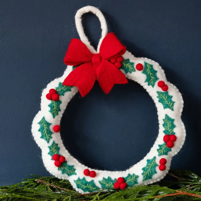 Kranz Filz Holly 25 cm