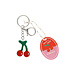 Rex London Beaded Keyring Bag Charm Cherry