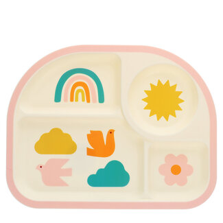 Rex London Divider Plate Rainbow Garden