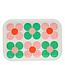 Holztablett Pink and green Daisy