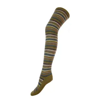 Gemjar Over the Knee Socks Woolmix Striped brown