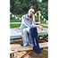 Over the Knee Socks Woolmix dark blue & light blue